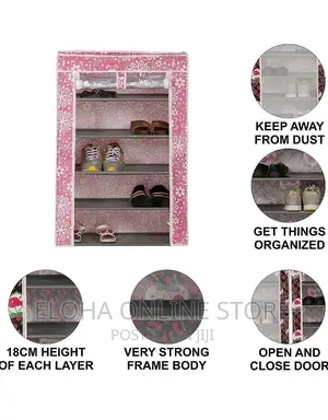 Shoe Rack With Foldable Shelves (5 Layers)