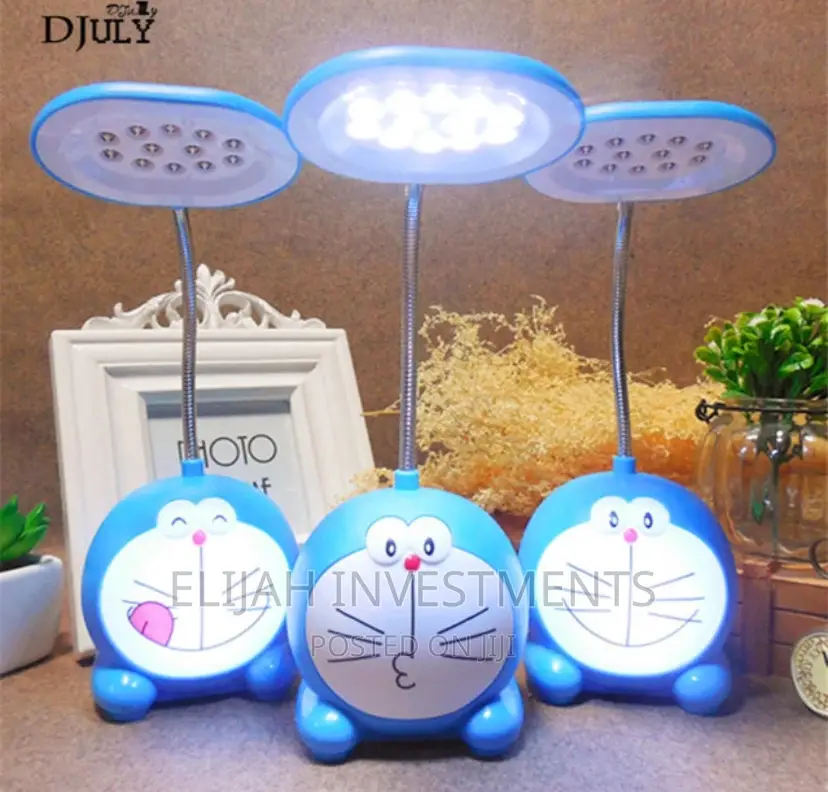 Cartoon Blue Single Cat Kids Reading Desk Lamp