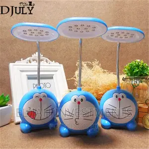 Cartoon Blue Single Cat Kids Reading Desk Lamp