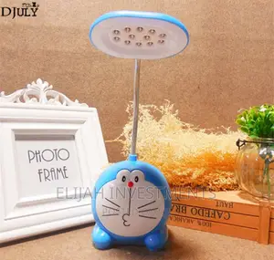 Cartoon Blue Single Cat Kids Reading Desk Lamp