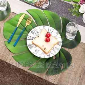 6PC Leaf Basket Leather Placemat for Dinner Table,
