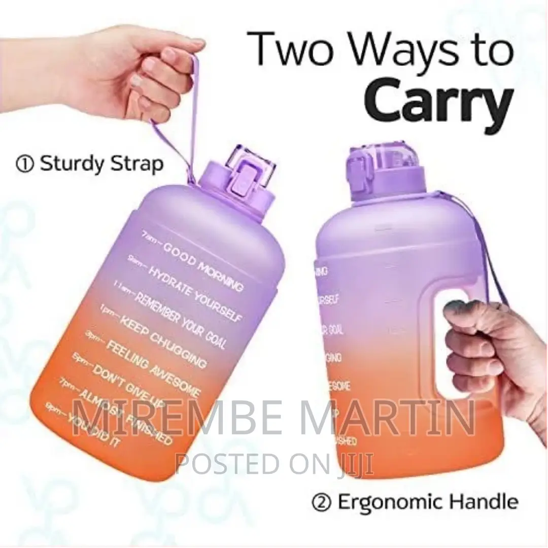 2.5L Time Marked Fitness Jug Outdoor Frosted Water Bottle,