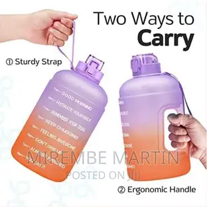 2.5L Time Marked Fitness Jug Outdoor Frosted Water Bottle,