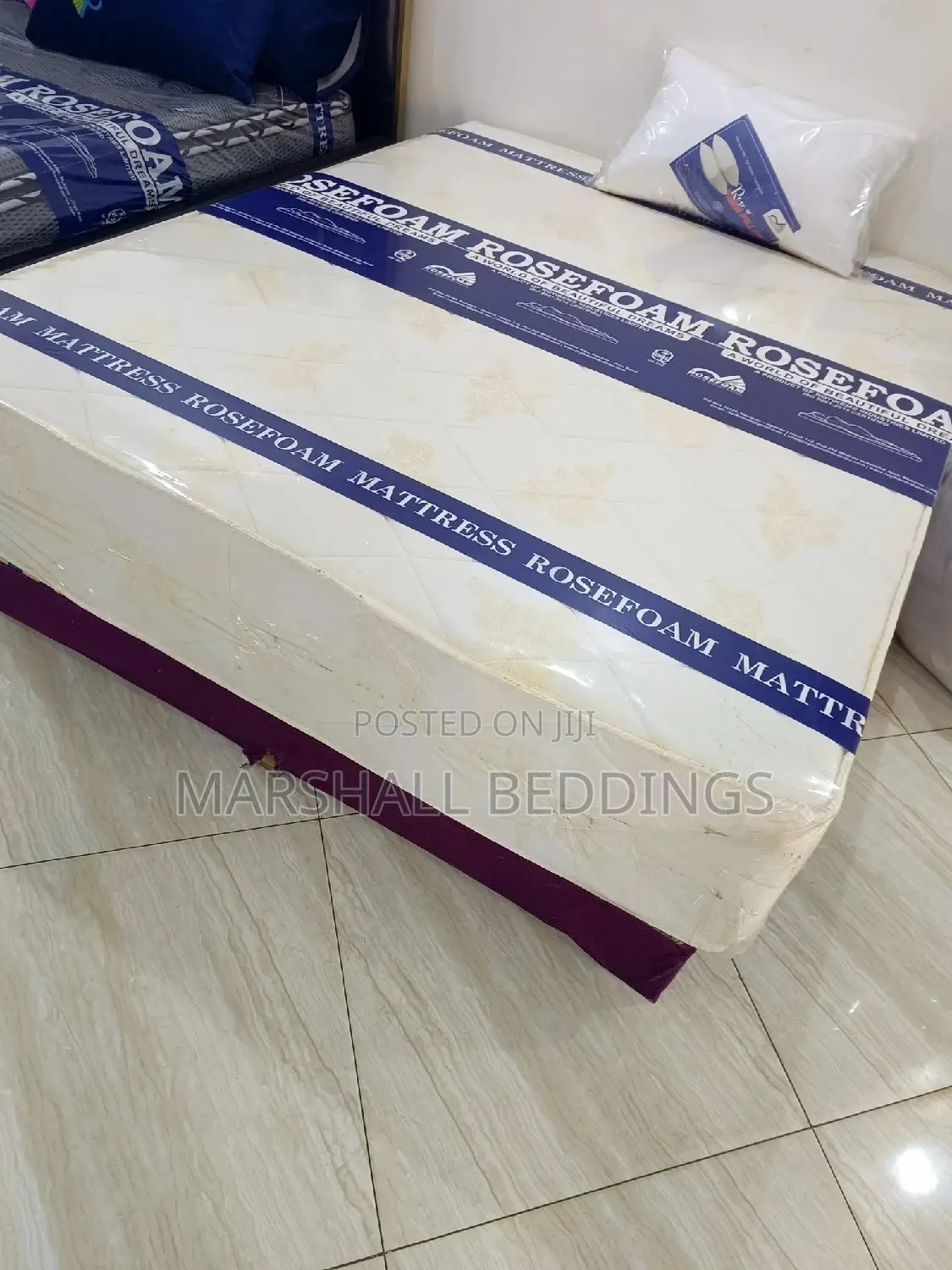 6by5/10inch Cream Latex High Density Rubber Mattress