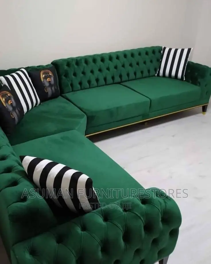 L Sofa Set in Green Call Us On