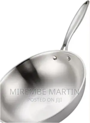 30cm Stainless Steel Wok Gas Cooker Frying Saucepan,