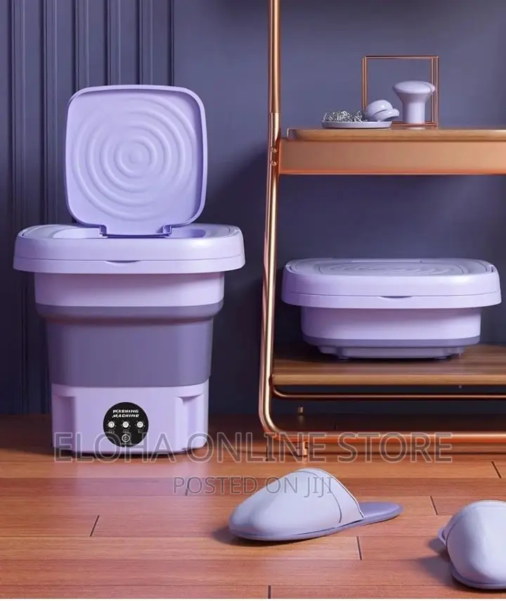Portable Folding Mini Washing Machine With Drain Basket