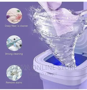 Portable Folding Mini Washing Machine With Drain Basket