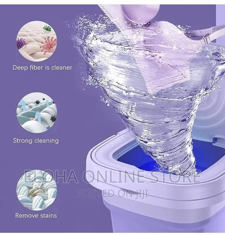 Portable Folding Mini Washing Machine With Drain Basket