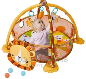 Photo - 3 In 1 Lion Baby Activity Gym And Ball Pit Play Mat