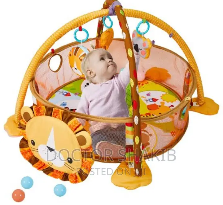 3 In 1 Lion Baby Activity Gym And Ball Pit Play Mat