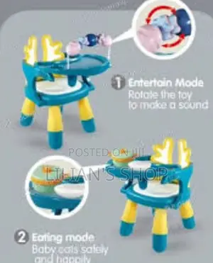 Baby Dining Table and Chair With Toys
