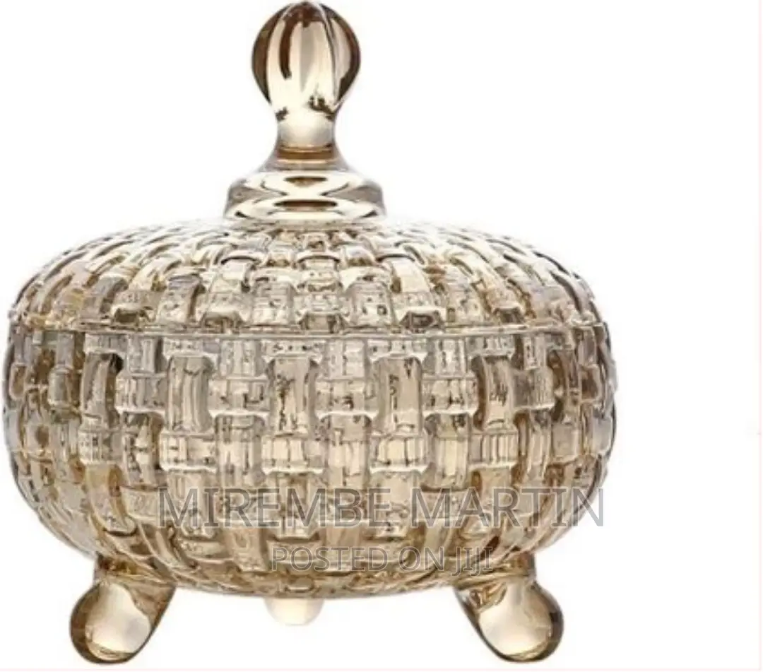 Glass Sugar Bowl/Candy Storage Jar