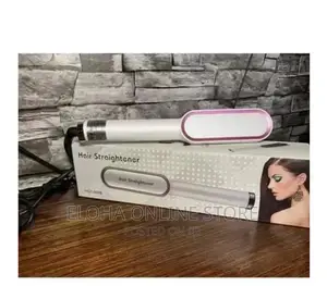2 in 1 Hair Straightener (Hot Heated Brush and Curler)