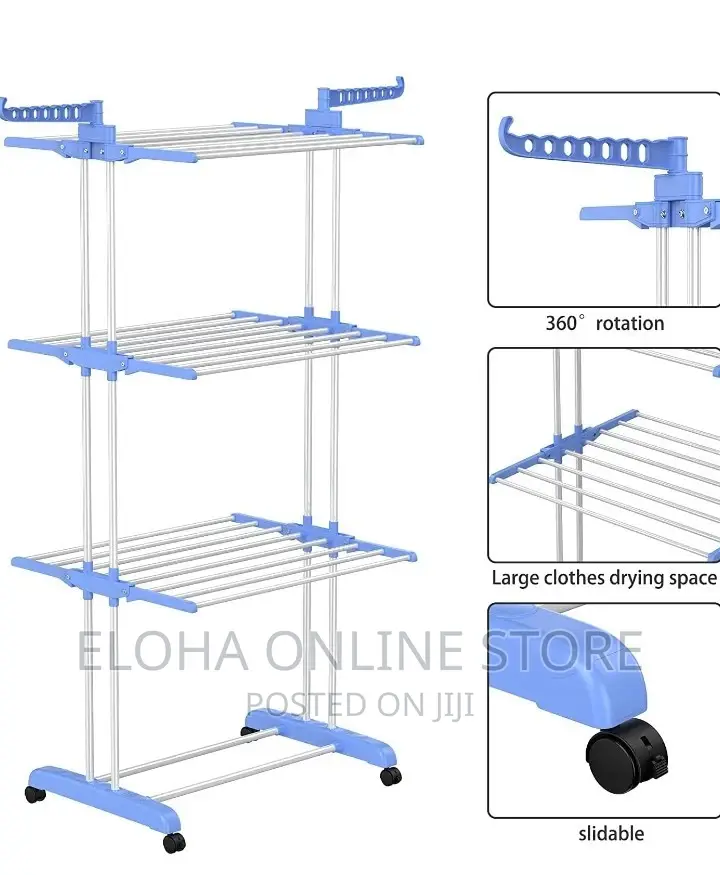 Multifunctional Stainless Steel Foldable Clothes Drying Rack