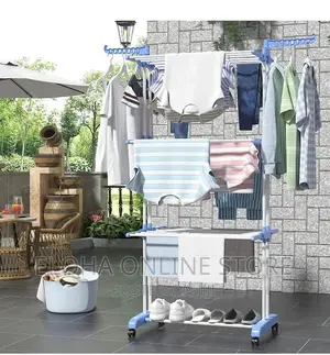 Photo - Multifunctional Stainless Steel Foldable Clothes Drying Rack