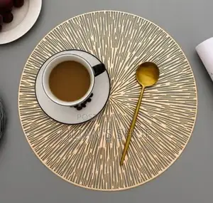 6pcs Round Golden Table Mat