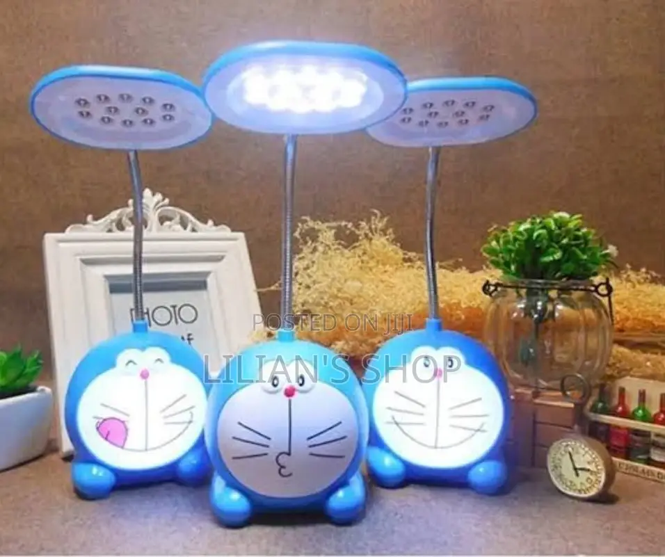 Cartoon Blue Single Cat Kids Reading Desk Lamp