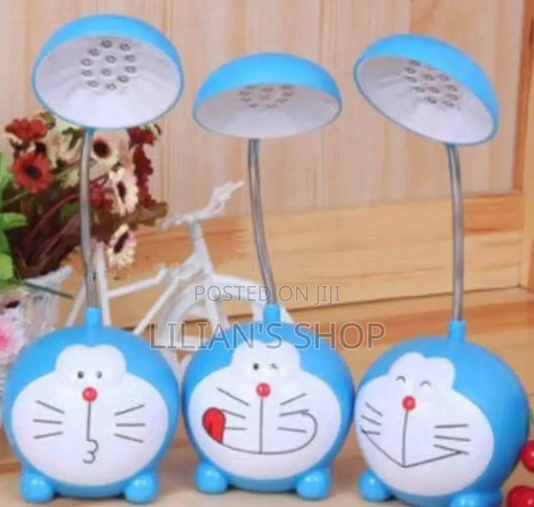 Cartoon Blue Single Cat Kids Reading Desk Lamp