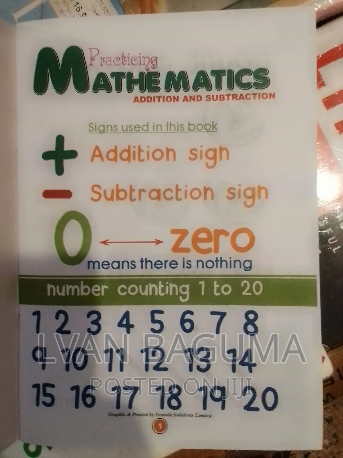 Mathematics Book for Kids - Addition and Subtraction
