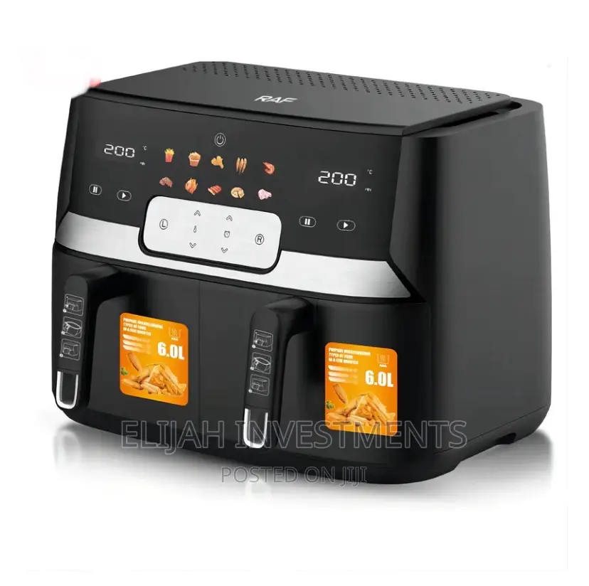 RAF 12L Digital Air Fryer With 2 Independent Baskets