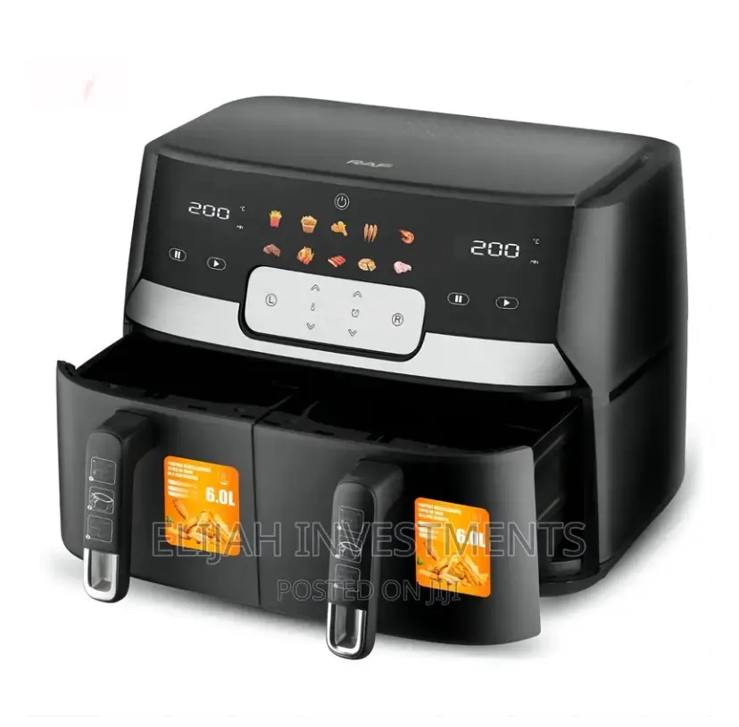 RAF 12L Digital Air Fryer With 2 Independent Baskets