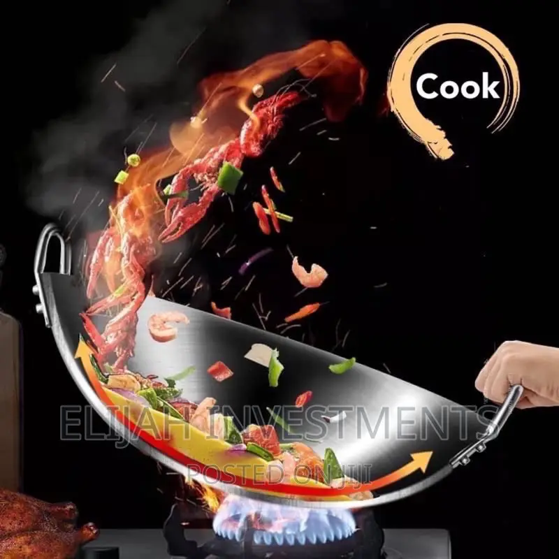 Stainless Steel Work Deep Frying Pan