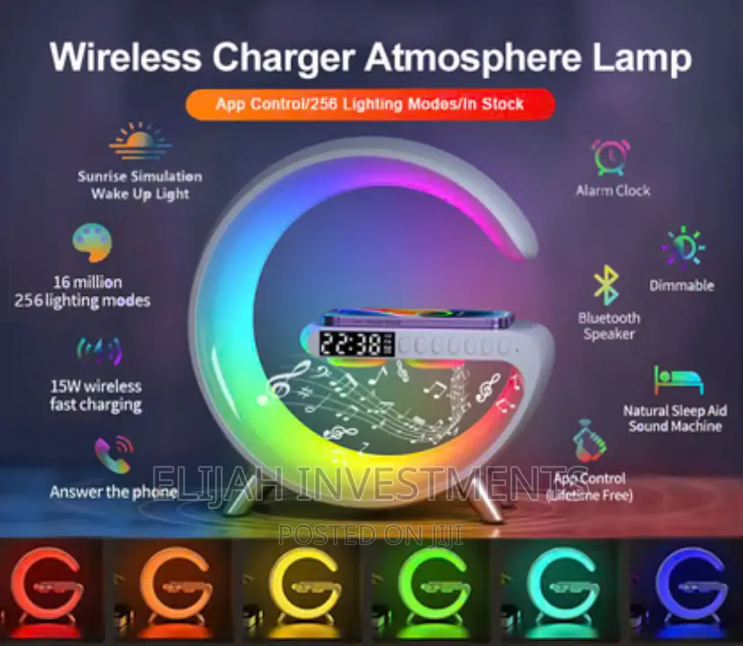 4in1 LED Wireless Charging With Speaker