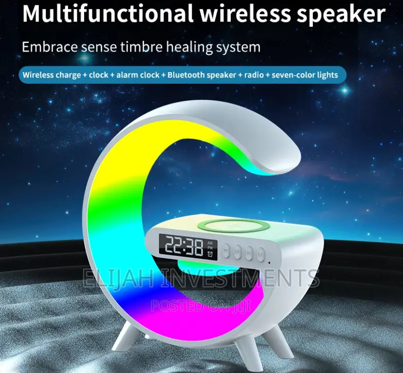 4in1 LED Wireless Charging With Speaker