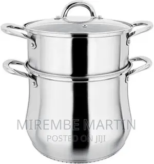 2layer Stainless Steel Saucepan and Steamer Soup Pot