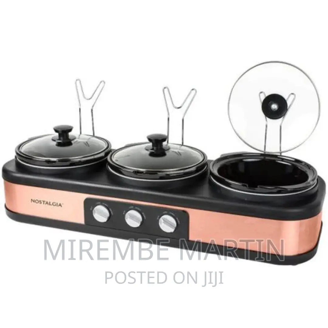 3 Station Slow Cooker,Hot Plate, Buffet Pots Food Warmers