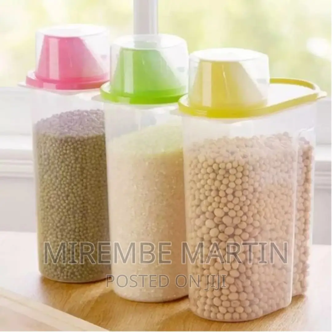 3 Piece 2.5 Food Plastic Storage Grains Cereal Containers