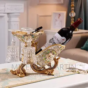 Resin Peacock Feathers Single Wine Accessory Bottleholder