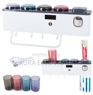 Mounted Toothbrush Organizer With Cups