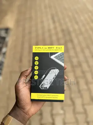 USB C Hub 8 in 1 With VGA, HDMI, Ethernet, SD Card