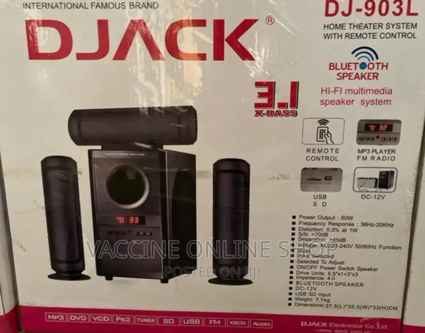Djack Woofer WTH FM, Bluetooth, Radio and Remote (KS0)