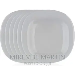 6 Pieces of Luminarc Square Plain Design Side Plates