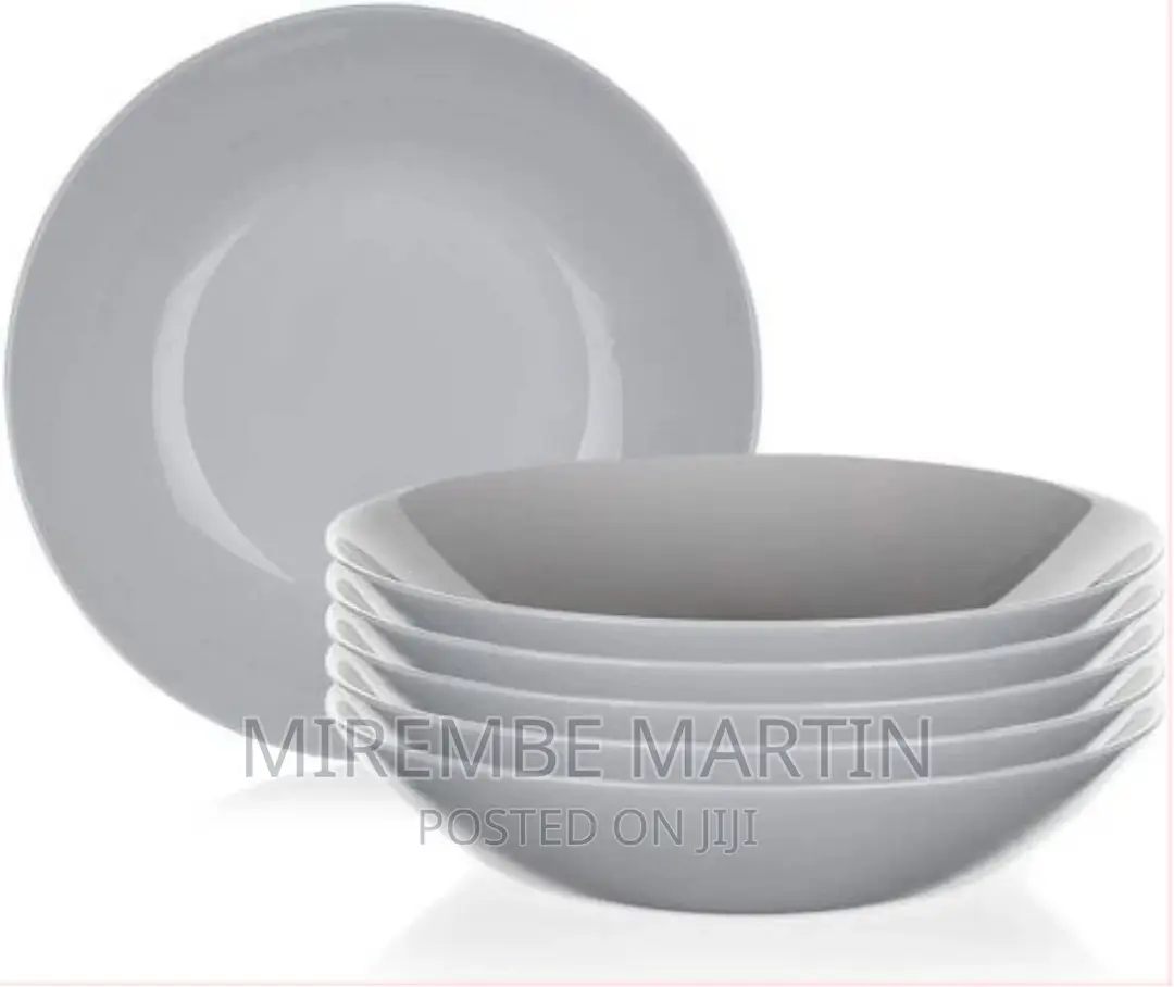6 Pieces of Luminarc Round Plain Bowl Soup Plates