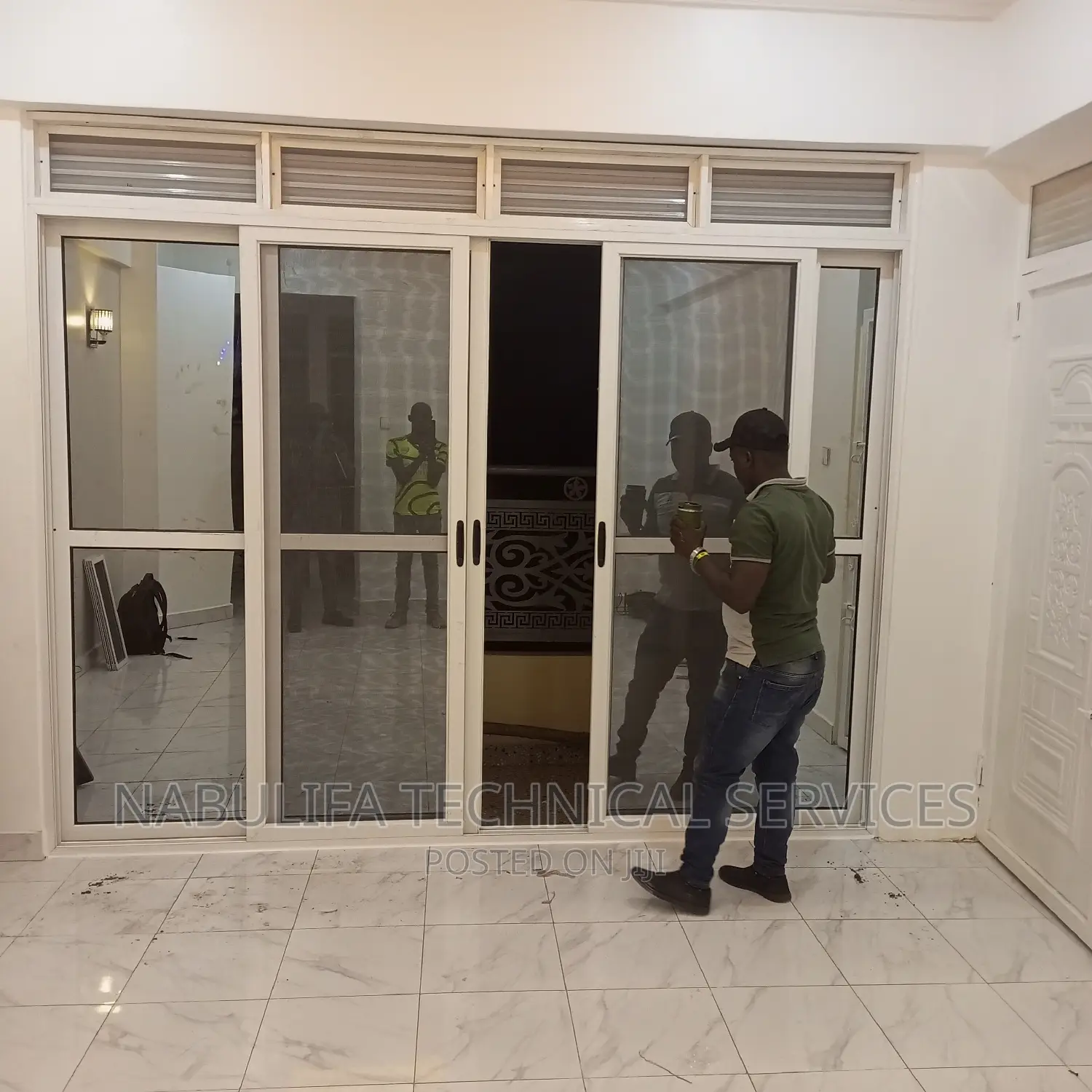 White Aluminum Sliding Doors