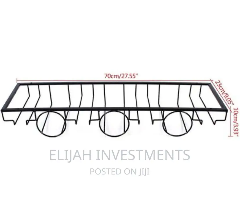 3bottle Wall Mounted Wine Bottle Glass Rack