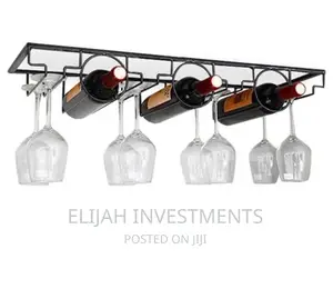 3bottle Wall Mounted Wine Bottle Glass Rack