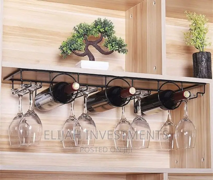 3bottle Wall Mounted Wine Bottle Glass Rack
