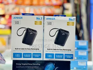 Anker 20000mah Power Bank With Built In Usb C Cable 22.5w