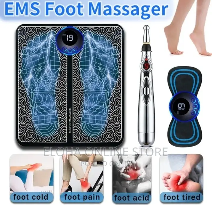 Rechargeable EMS Foot Massager and Muscle Stimulator
