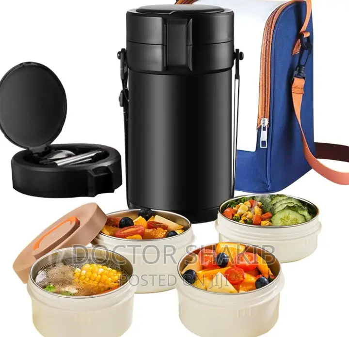 2.3L Stainless Steel Lunch Box With Insulated Bag