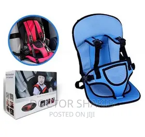 Multicolor Adjustable Baby Car Cushion Seat With Safety Belt