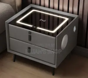 Smart Bedside Table With Table With Wireless Charger.