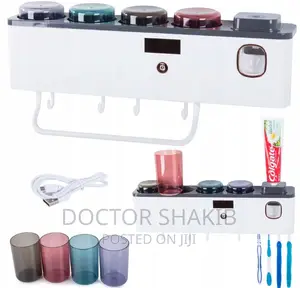 Wall Mounted Toothbrush Organizer With Cups