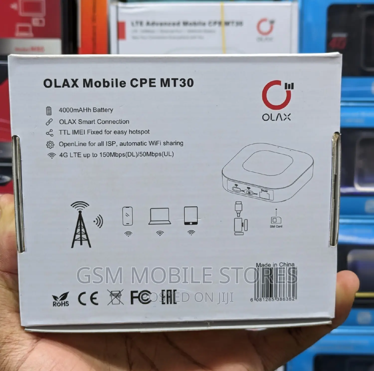 Olax 4000mah Lte Advanced Mobile Wifi With Lan Port Unlocked