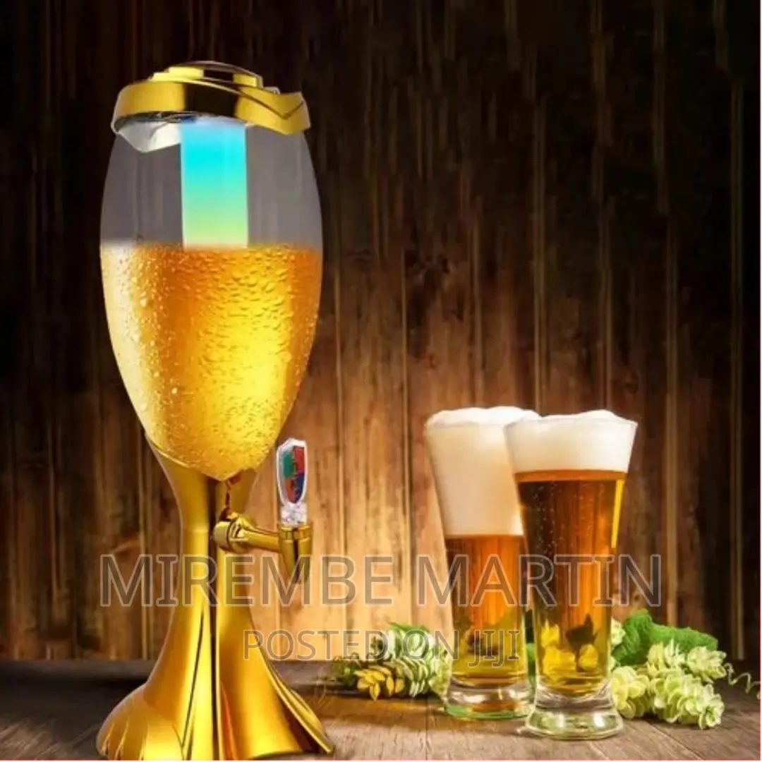 Beer Tower Drink Beverage Dispenser Plastic With Ice Tube